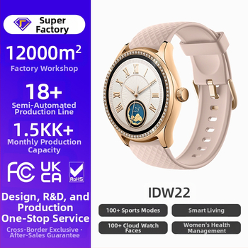 Piiriülene uus toode Idw22 naiste käekell Bluetooth-kõnega mitme spordiala tervise jälgimise nutikell häälassistent