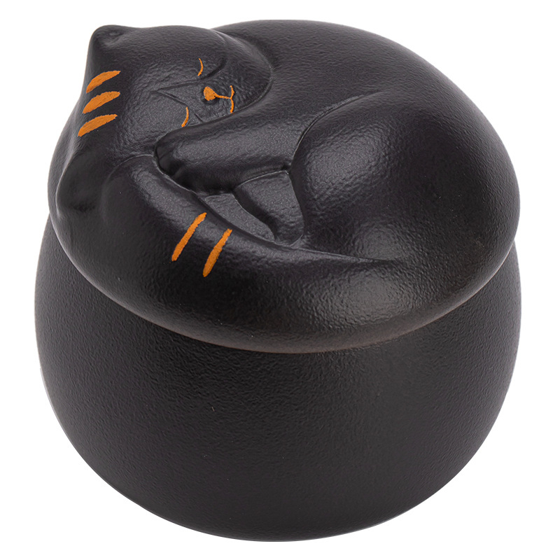 Loominguline armas lemmikloomade teekann, kassilõbus kivinõude teeladu, niiskuskindel keraamiline väike suletud hoiukann, mini teekann