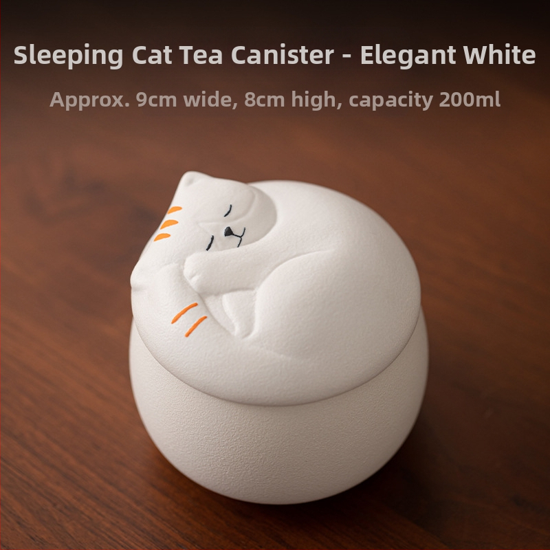 Loominguline armas lemmikloomade teekann, kassilõbus kivinõude teeladu, niiskuskindel keraamiline väike suletud hoiukann, mini teekann