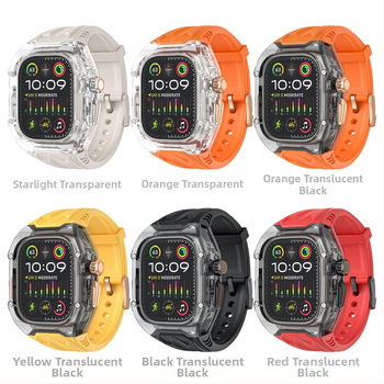 Τα S9/S11 είναι κατάλληλα για το Apple Watch 4-11, τροποποιημένο διαφανές ενσωματωμένο λουράκι Apple Watch με Rambo, με χρέωση πράκτορα