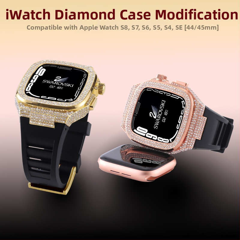 Vhodné pre Apple Watch 10. generácie, kovové puzdro, silikónové puzdro Richard, integrované upravené ochranné puzdro, športový náramok All-Inclusive