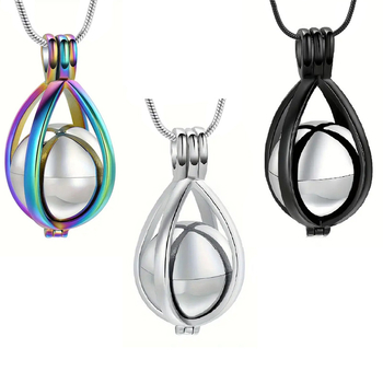 Väliskaubanduse uus pärlmutter roostevabast terasest parfüümipudeli kaelakee sugulaste lemmikloomade urni ripats tuhapurgi mälestuseks