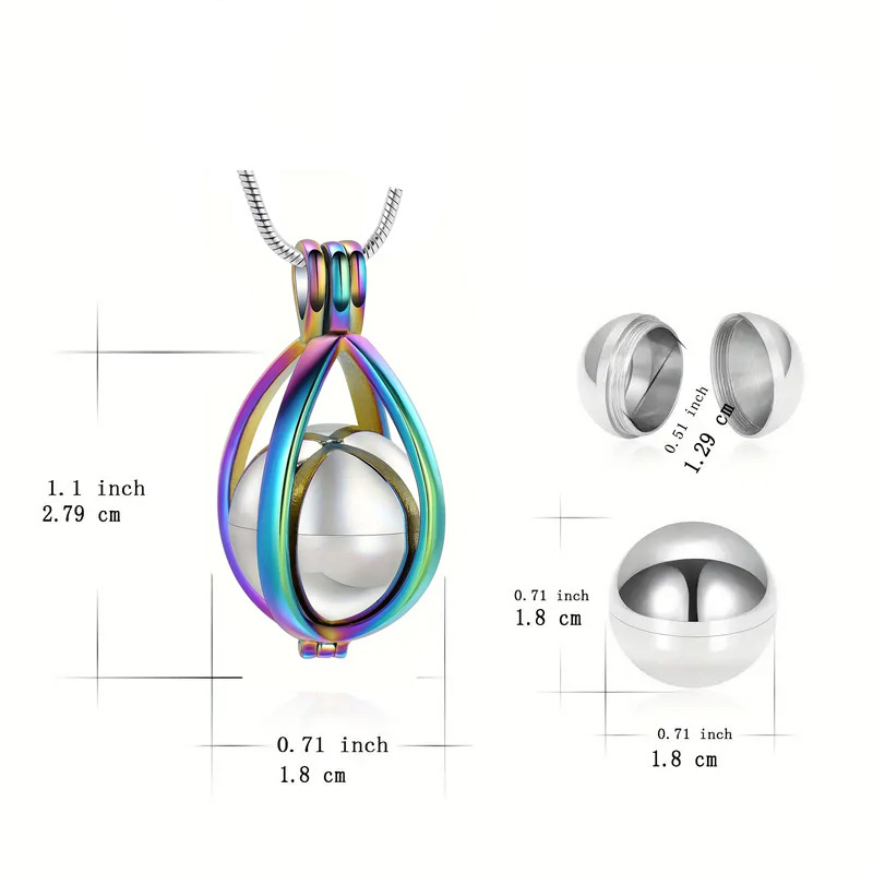 Väliskaubanduse uus pärlmutter roostevabast terasest parfüümipudeli kaelakee sugulaste lemmikloomade urni ripats tuhapurgi mälestuseks