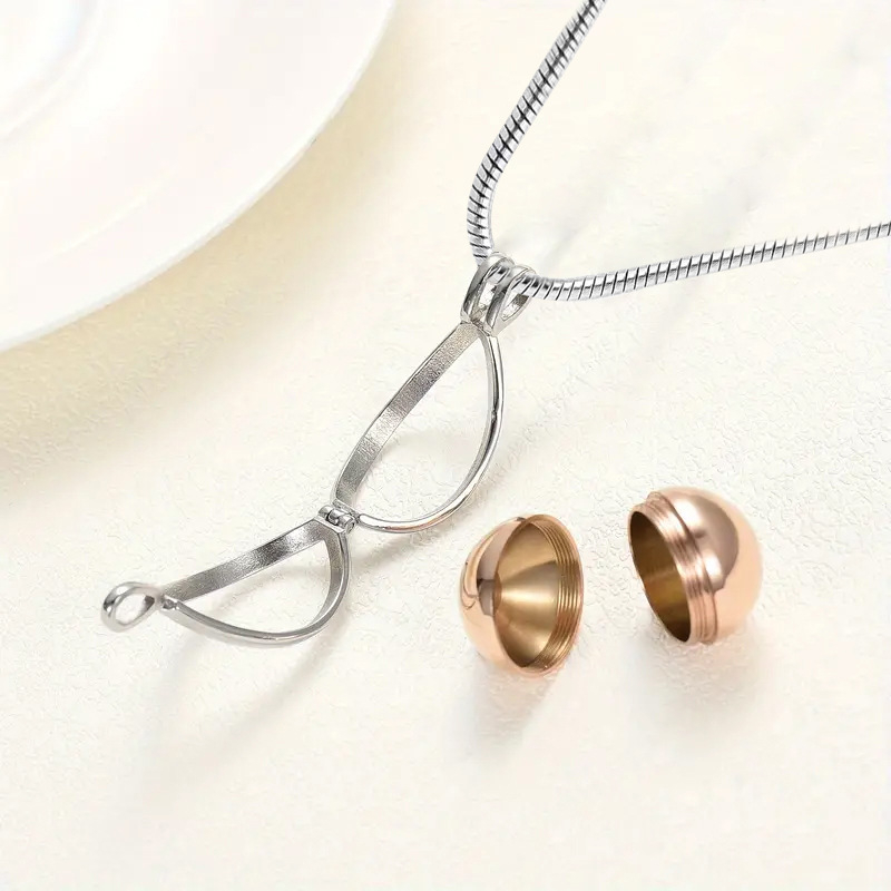 Väliskaubanduse uus pärlmutter roostevabast terasest parfüümipudeli kaelakee sugulaste lemmikloomade urni ripats tuhapurgi mälestuseks