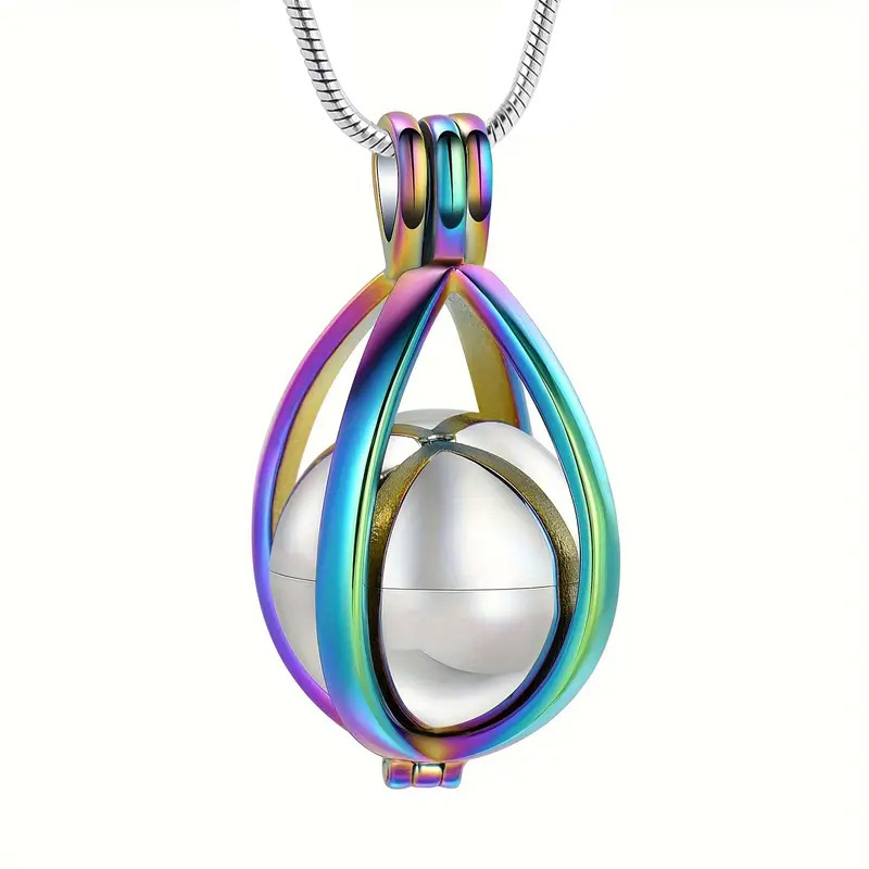 Väliskaubanduse uus pärlmutter roostevabast terasest parfüümipudeli kaelakee sugulaste lemmikloomade urni ripats tuhapurgi mälestuseks