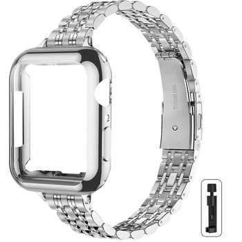 Apple iwatch11 hétgyöngyös rozsdamentes acél tömör pillangós csattal vékony fém okosóra szíj tok nagykereskedelemhez