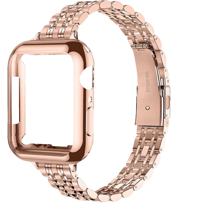 Apple iwatch11 hétgyöngyös rozsdamentes acél tömör pillangós csattal vékony fém okosóra szíj tok nagykereskedelemhez