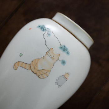 Τσαγιέρα Guanyao Lucky Cat Κεραμική, Σιδερένια, Μεγάλη Τσαγιέρα Ruyao, Σφραγισμένη Συσκευασία Τσαγιού