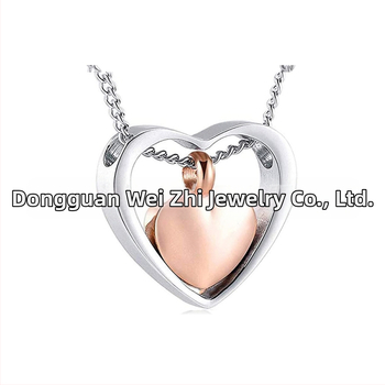 Διασυνοριακά κοσμήματα για συγγενείς, κολιέ μενταγιόν Ashes, κοίλο σε σχήμα καρδιάς, best-seller δημιουργικό κολιέ κοσμημάτων urn