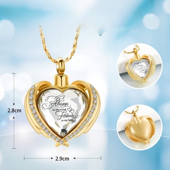 Μπορεί να ανοιχτεί σε σχήμα καρδιάς κολιέ από ανοξείδωτο ατσάλι με τεφροδόχο για κατοικίδια, κοσμήματα, διασυνοριακό κολιέ μνημείου, οικογένεια, πέτρα γέννησης, μελιά