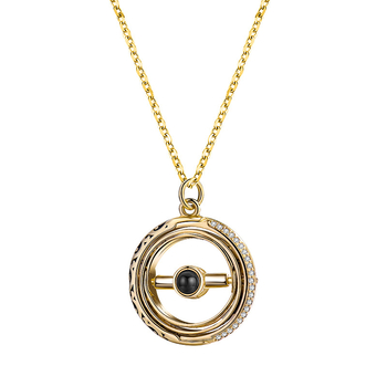 Projekcijas astronomiskās bumbas kaklarota ar s925 sudraba rotaslietām 100 valodās, viegla, grezna, moderna, vienkārša, ins stila atslēgas kaula ķēdes kulona