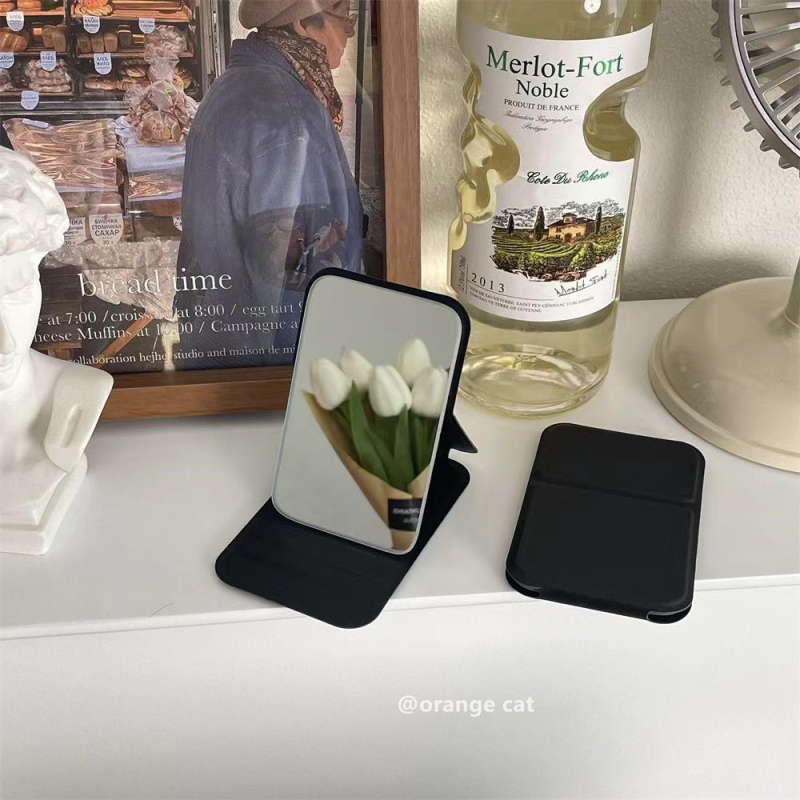 Tükör sminktükör hordozható otthoni használatra nőknek, kis kézi öltözőtükör, asztali összecsukható tükör diákok kollégiumi számára, hordozható összecsukható