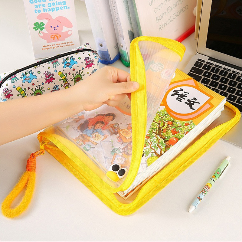 Ins College Student A4 failikott lukuga suure mahutavusega läbipaistev testpaber õpikute sorteerimine kaasaskantav hoiukott