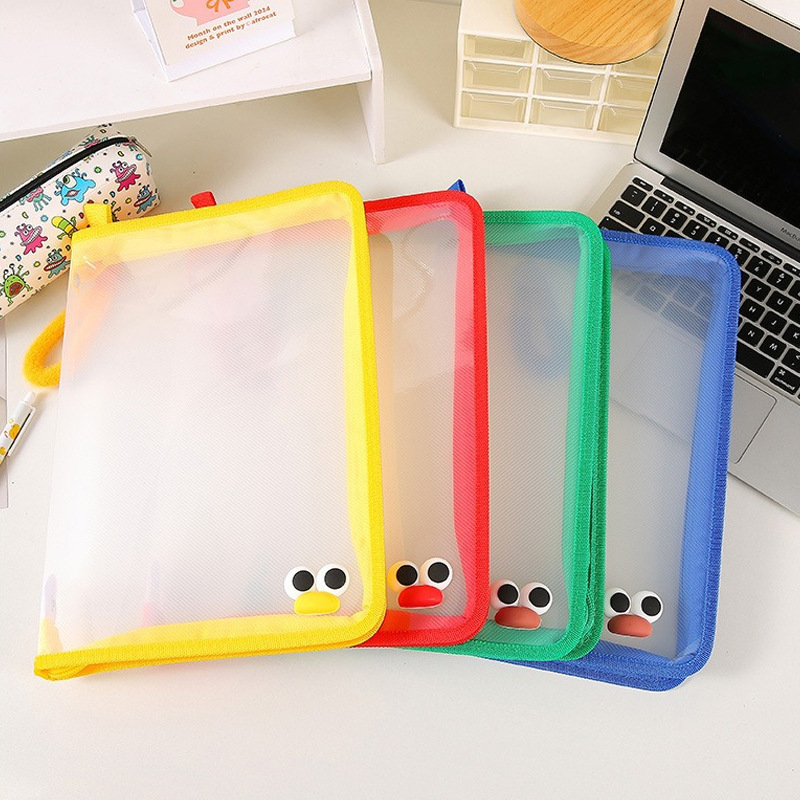 Ins College Student A4 failikott lukuga suure mahutavusega läbipaistev testpaber õpikute sorteerimine kaasaskantav hoiukott