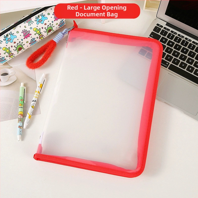 Ins College Student A4 failikott lukuga suure mahutavusega läbipaistev testpaber õpikute sorteerimine kaasaskantav hoiukott