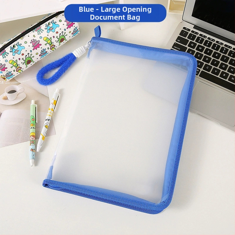 Ins College Student A4 failikott lukuga suure mahutavusega läbipaistev testpaber õpikute sorteerimine kaasaskantav hoiukott