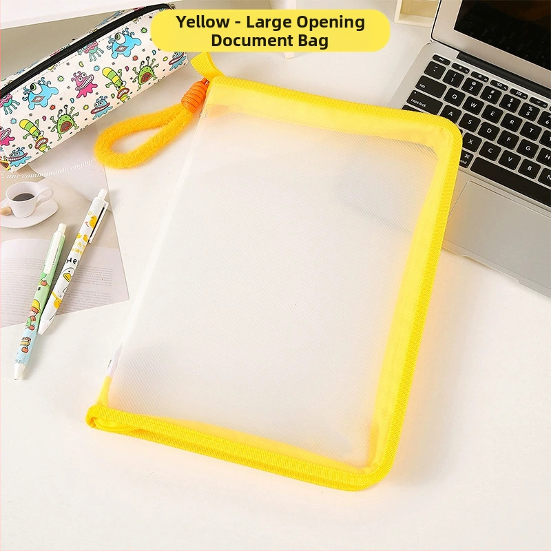 Ins College Student A4 failikott lukuga suure mahutavusega läbipaistev testpaber õpikute sorteerimine kaasaskantav hoiukott