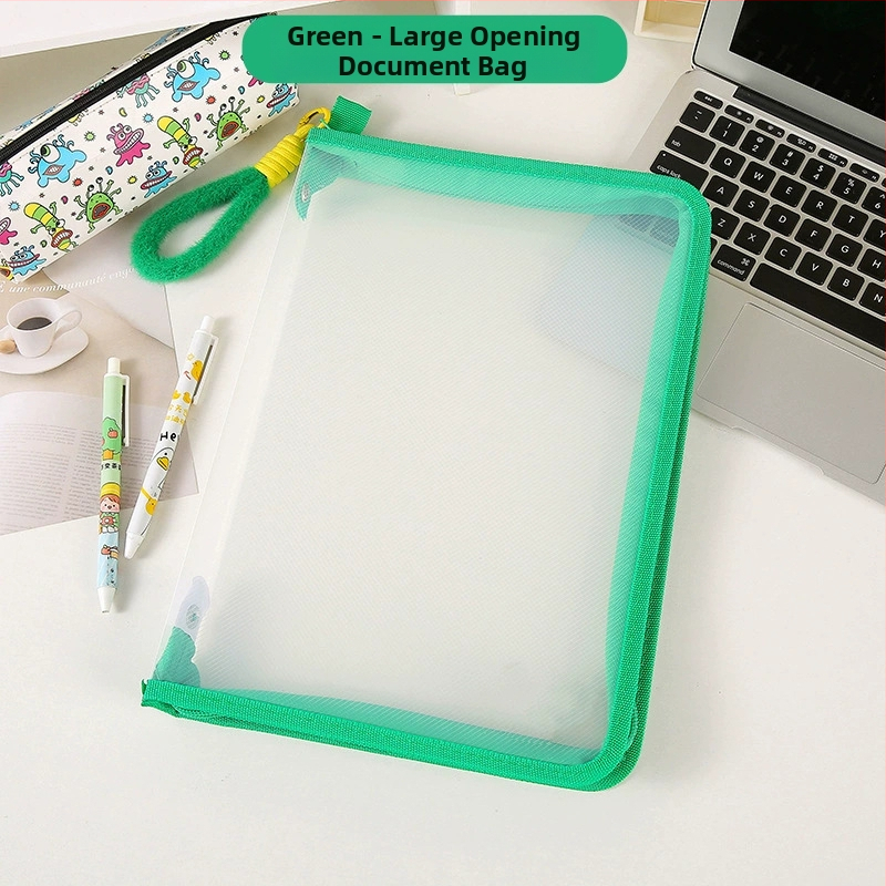 Ins College Student A4 failikott lukuga suure mahutavusega läbipaistev testpaber õpikute sorteerimine kaasaskantav hoiukott