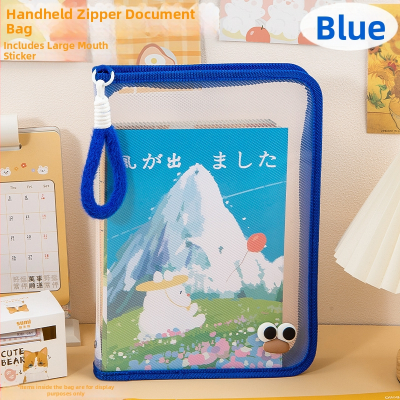 Dopamiini failikott A4 lukuga läbipaistev õpilasraamatute kandekott plush kaasaskantav hoiukott