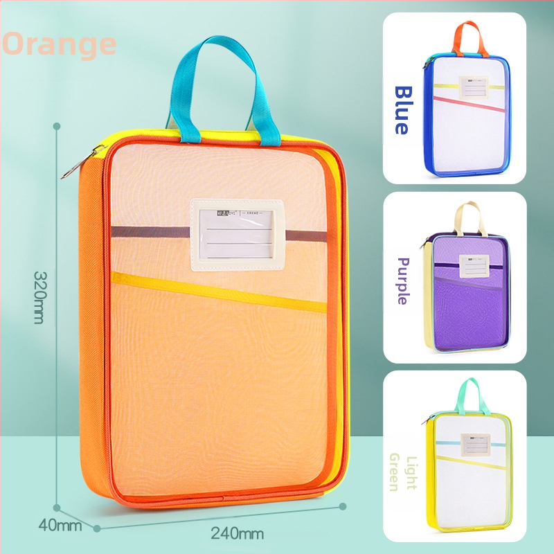 Чанта за документи Tang Qianyi A4, L-образна прозрачна чанта за документи с голям отвор, преносима чанта за учебници и предмети