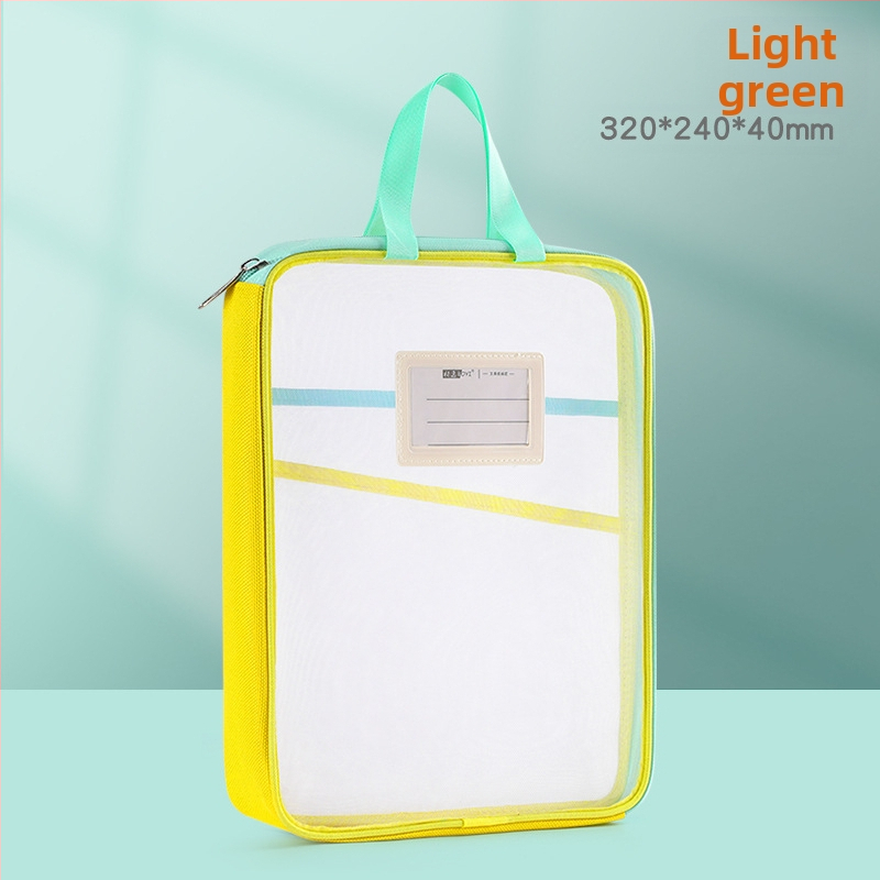 Tang Qianyi A4 formaadis L-kujuline läbipaistev dokumendikott, suure avaga, kaasaskantav õpilasraamatu ja aine klassifitseerimise kott