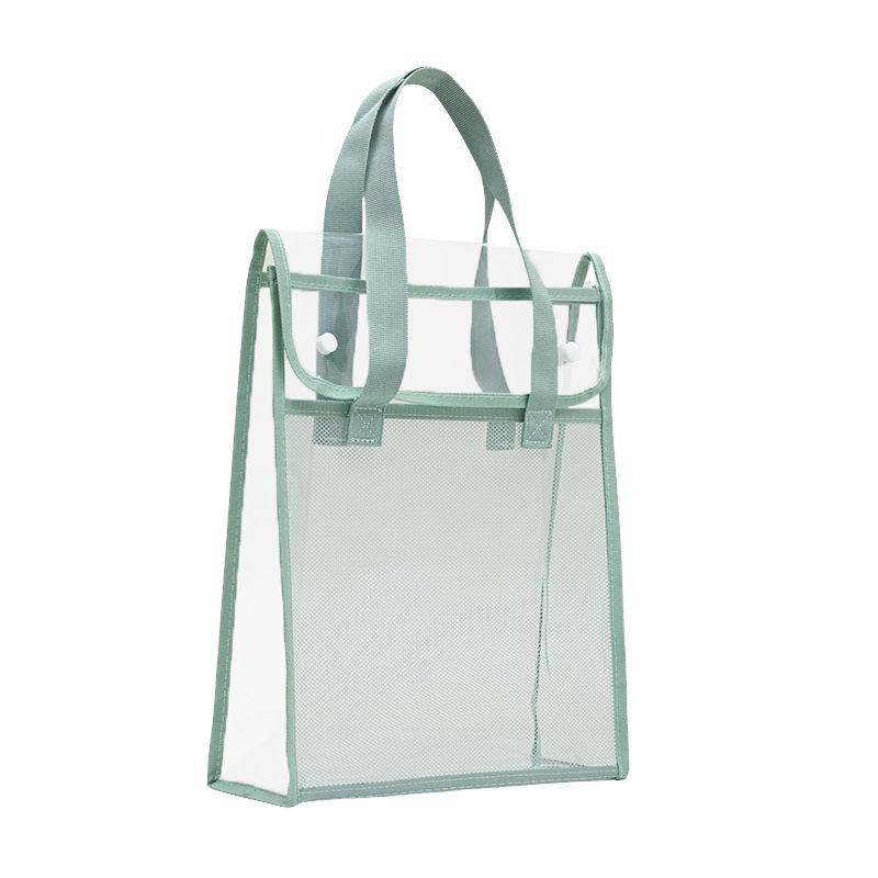 Läbipaistev Ins stiilis juhendamiskott, õpilase kott, klõpsatav failikott, eksamiks mõeldud spetsiaalne veekindel suure mahutavusega PVC testpaberkott