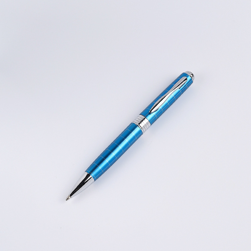 Gyártói nagykereskedelmi többszínű forgó fém hálós golyóstoll üzleti reklám ajándék közepes olajtoll nyomtatott logóval