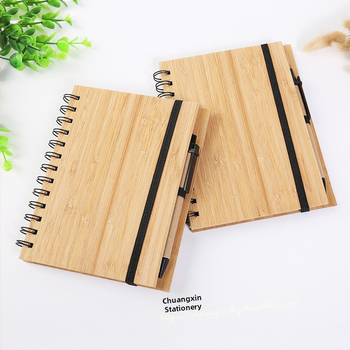 Pilna bambusa piezīmju grāmatiņa, radoša studentu kancelejas preču zīme, bambusa vāka piezīmju grāmatiņa, bambusa tāfeles piezīmju blociņš, bambusa spoļu grāmata
