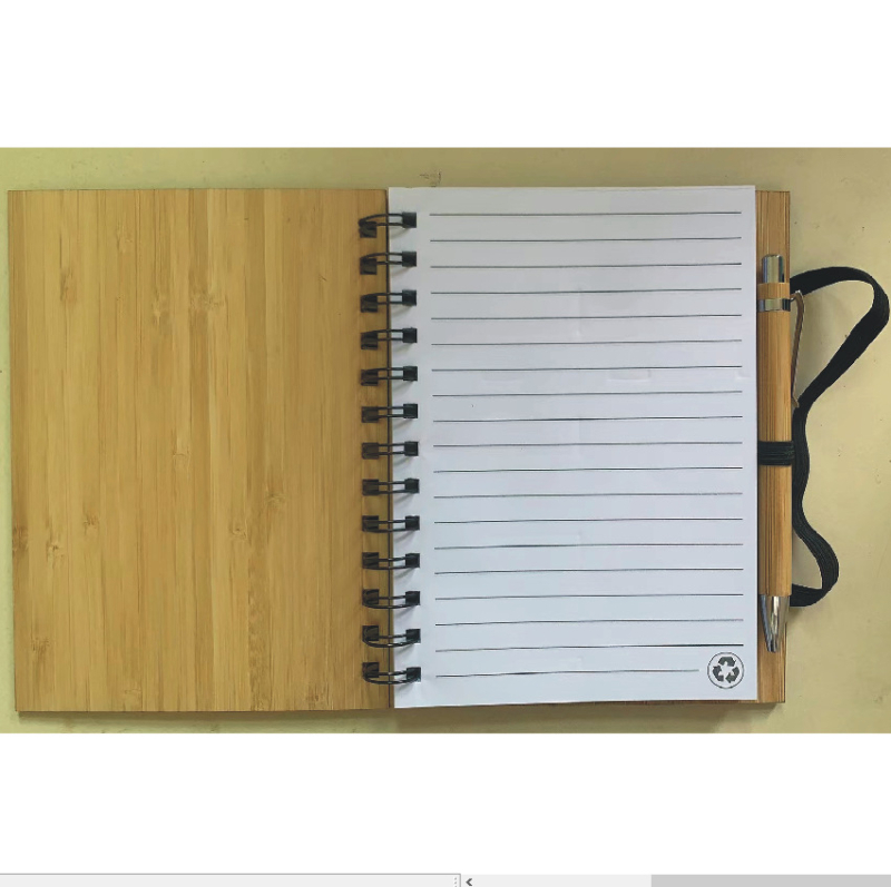 Pilna bambusa piezīmju grāmatiņa, radoša studentu kancelejas preču zīme, bambusa vāka piezīmju grāmatiņa, bambusa tāfeles piezīmju blociņš, bambusa spoļu grāmata