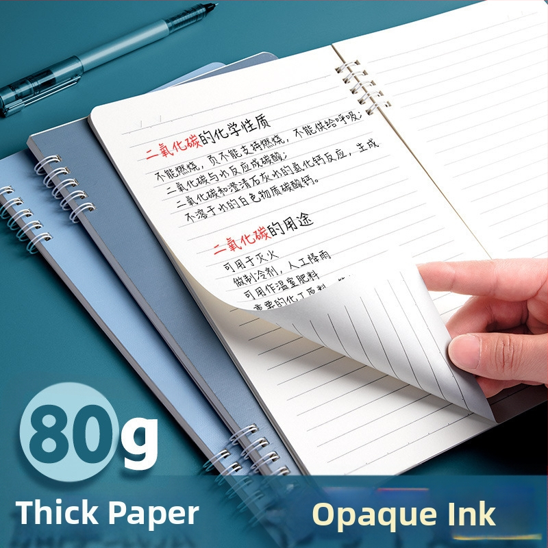 Бележник Morandi Color Coil B5 с удебелена спирала и хоризонтална линия, висококачествен студентски бележник