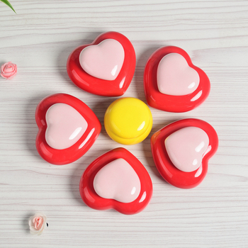 Kreatív szív alakú kerámia teáskanna mini lezárt tárolóedény pirula Rouge vízporos tégely kerámia kenőcsdoboz nagykereskedelem