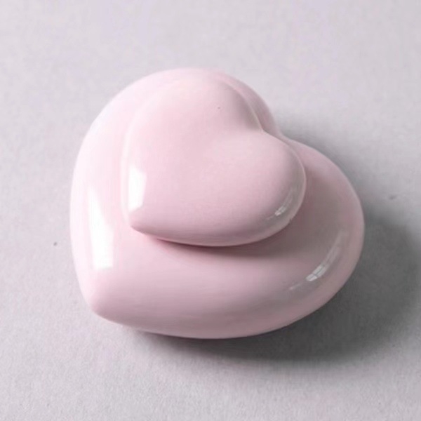 Kreatív szív alakú kerámia teáskanna mini lezárt tárolóedény pirula Rouge vízporos tégely kerámia kenőcsdoboz nagykereskedelem