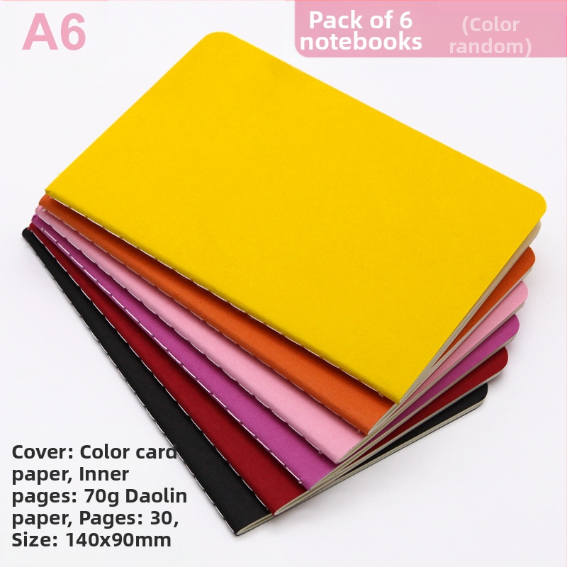 A6 värviline märkmik lihtne kaasaskantav märkmik vikerkaareõmblus see auto tasku see laos komplekt hulgimüük hulgimüük