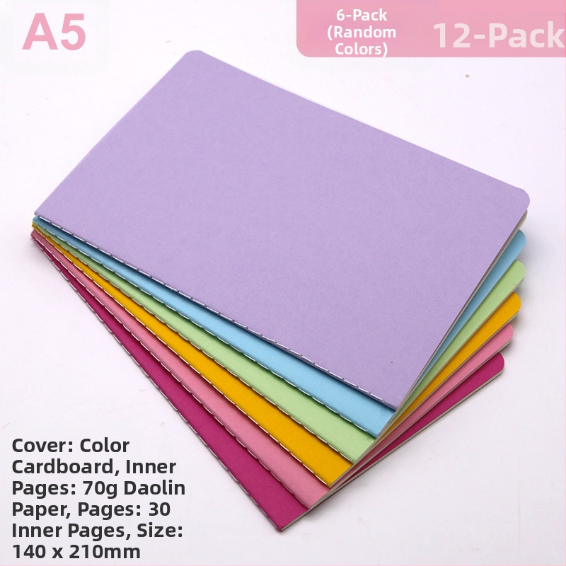 A6 värviline märkmik lihtne kaasaskantav märkmik vikerkaareõmblus see auto tasku see laos komplekt hulgimüük hulgimüük