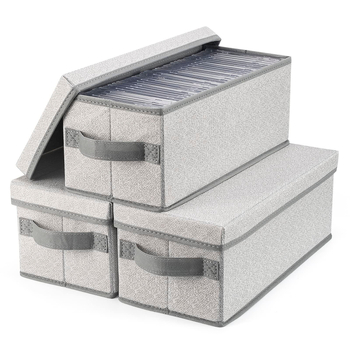 Riidest CD-de hoiukast, elutoa laua kokkupandav hoiukast, väikeste esemete hoiukast, kootud kaanega hoiukast