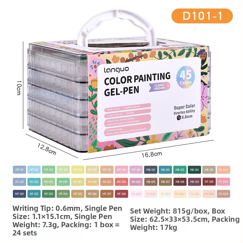 Sinise puuvilja käsiraamatu pliiatsikomplekt 168 värvi Suure mahutavusega käsiraamatu markeriga maalimispliiats Neutraalne pliiats Põhivärvi pliiats