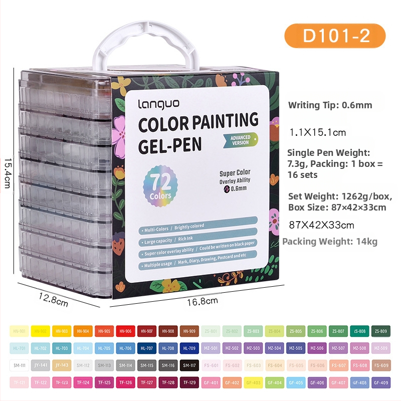 Sinise puuvilja käsiraamatu pliiatsikomplekt 168 värvi Suure mahutavusega käsiraamatu markeriga maalimispliiats Neutraalne pliiats Põhivärvi pliiats