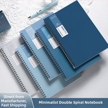 Vienkārša spirāles piezīmju grāmatiņa vairumtirdzniecībai A5 studentu piezīmju grāmatiņa B5 sabiezināta piezīmju blociņa horizontālas līnijas iekšējās lapas dienasgrāmata