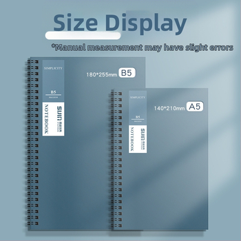 Vienkārša spirāles piezīmju grāmatiņa vairumtirdzniecībai A5 studentu piezīmju grāmatiņa B5 sabiezināta piezīmju blociņa horizontālas līnijas iekšējās lapas dienasgrāmata