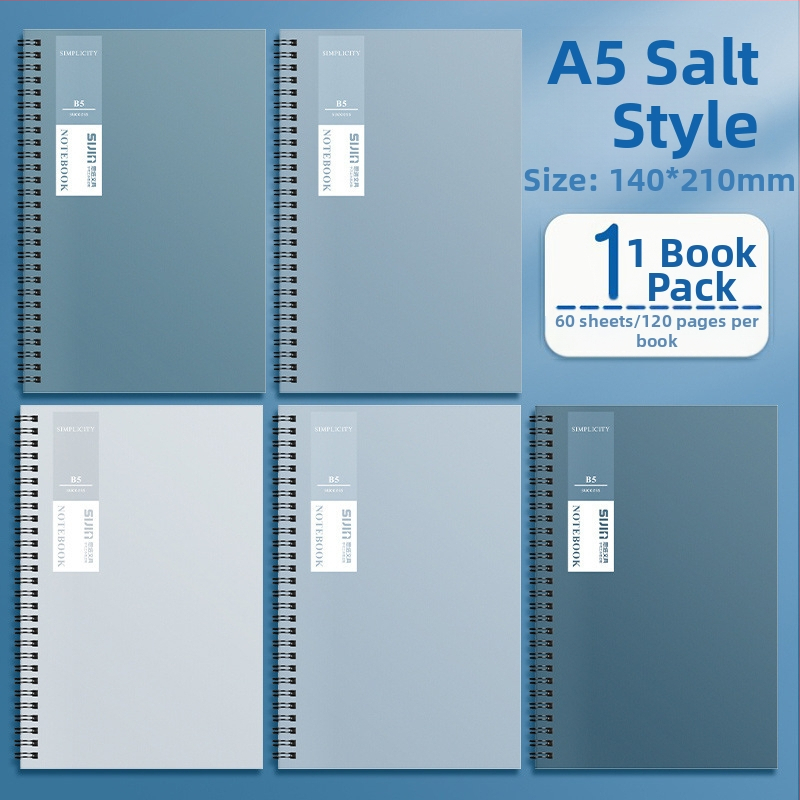 Vienkārša spirāles piezīmju grāmatiņa vairumtirdzniecībai A5 studentu piezīmju grāmatiņa B5 sabiezināta piezīmju blociņa horizontālas līnijas iekšējās lapas dienasgrāmata