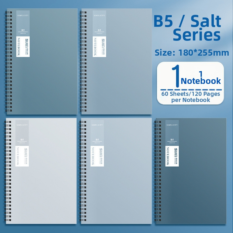 Vienkārša spirāles piezīmju grāmatiņa vairumtirdzniecībai A5 studentu piezīmju grāmatiņa B5 sabiezināta piezīmju blociņa horizontālas līnijas iekšējās lapas dienasgrāmata