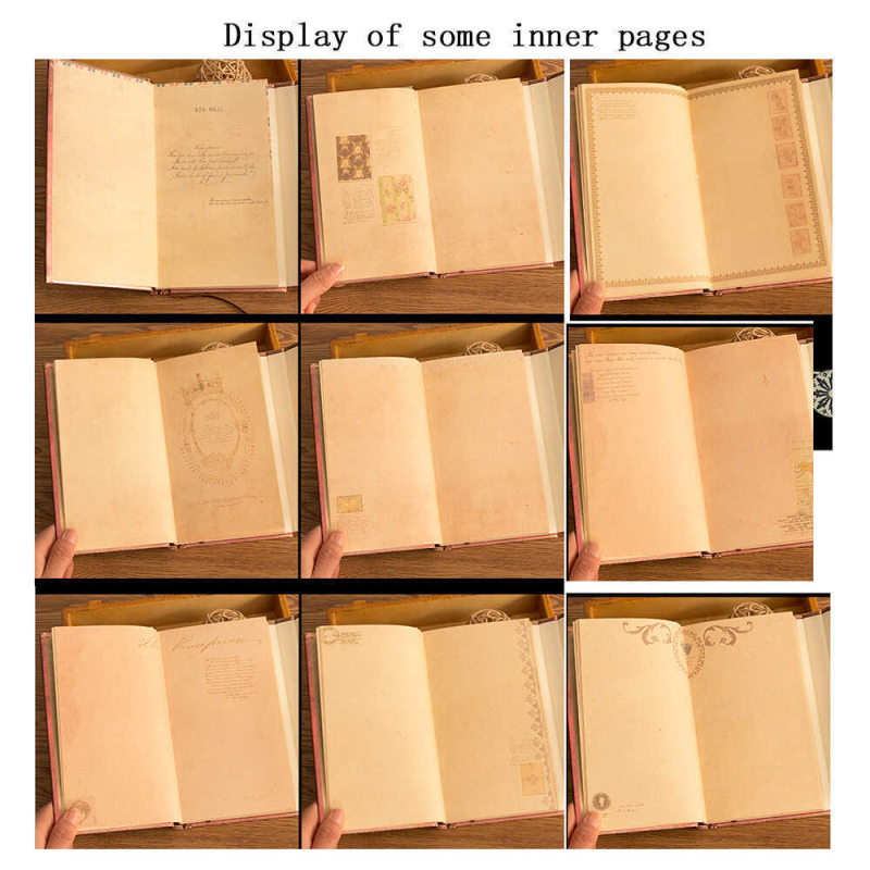 Magic Notes mágneses csattal ellátott könyv, retró európai napló, kemény oldalú jegyzettömb, ütemterv, színes oldalas kézikönyv