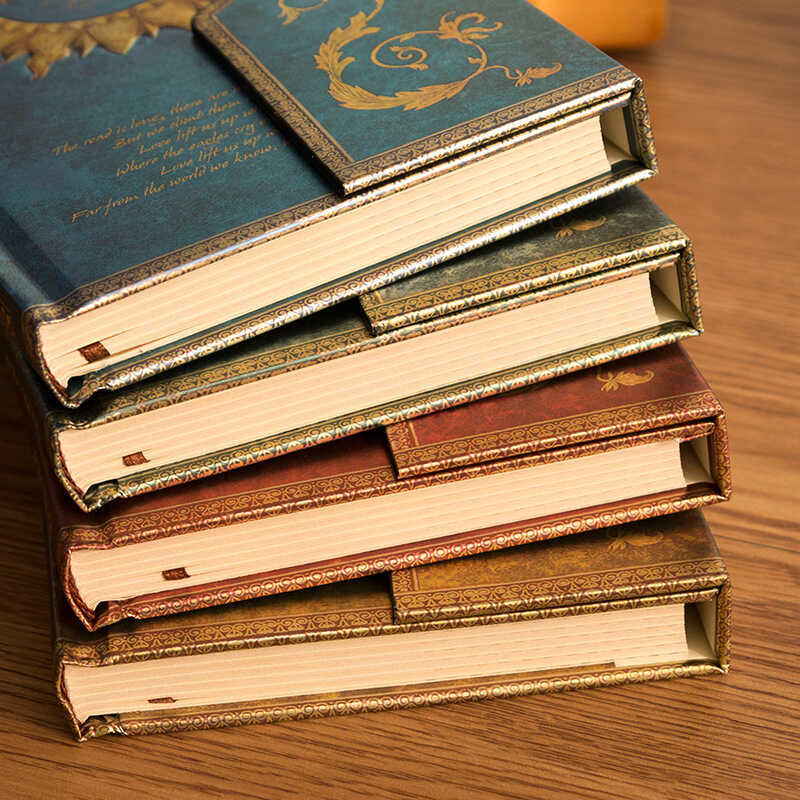 Magic Notes mágneses csattal ellátott könyv, retró európai napló, kemény oldalú jegyzettömb, ütemterv, színes oldalas kézikönyv