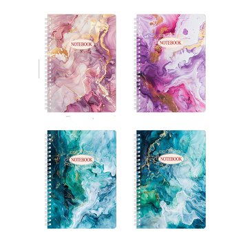 Pārrobežu spoļu grāmata 4 marmora raksta grāmata ar augstu krāsu vērtību ins vēja grāmata horizontālas līnijas piezīmju grāmatiņa