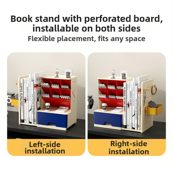 DIY Αναδιπλούμενο Βιβλιοστάσιο με Κεκλιμένη Στυλό, Φοιτητική Γραφείο, Επιφάνεια Εργασίας, Υψηλής Αξίας, Κουτί Αποθήκευσης, Οργανωτής, Rack