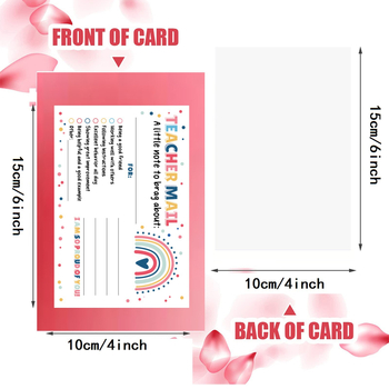 50 lap/csomag, Szivárványos Boldog Magatartást Támogató Tanári Magatartást Támogató Képeslap