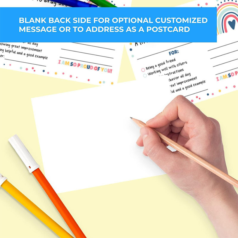 50 lap/csomag, Szivárványos Boldog Magatartást Támogató Tanári Magatartást Támogató Képeslap