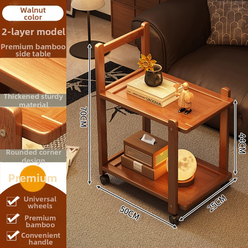 Keskaegses stiilis diivani kõrvallaud, teetuba, teisaldatav käru, elutuba, kodu, väike korter, kohvilaud 2025. aasta uus kuum stiil