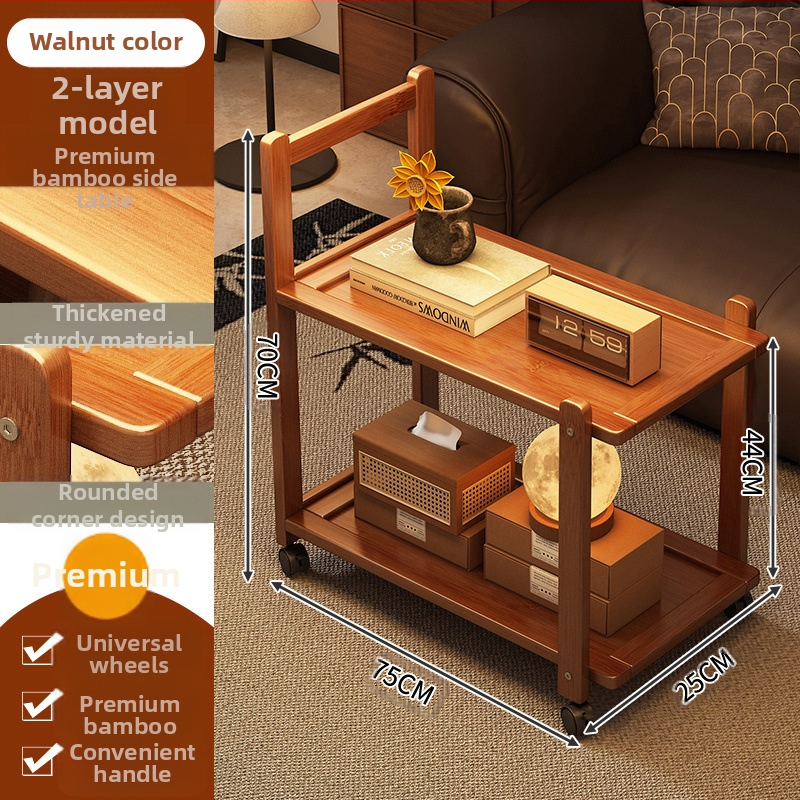 Keskaegses stiilis diivani kõrvallaud, teetuba, teisaldatav käru, elutuba, kodu, väike korter, kohvilaud 2025. aasta uus kuum stiil