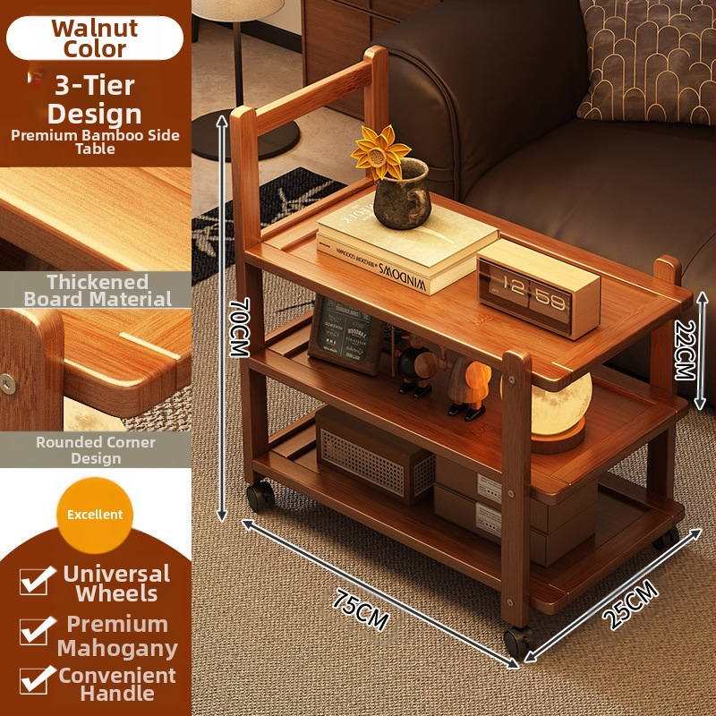 Keskaegses stiilis diivani kõrvallaud, teetuba, teisaldatav käru, elutuba, kodu, väike korter, kohvilaud 2025. aasta uus kuum stiil